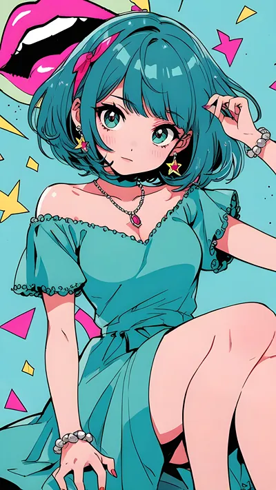 Cute pop anime girl wallpaper 