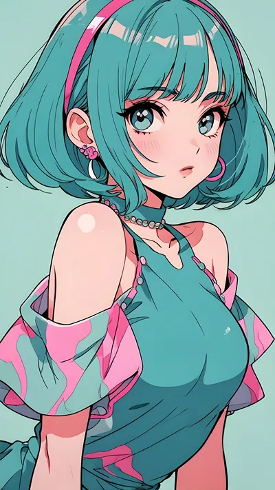 Retro pop anime girl