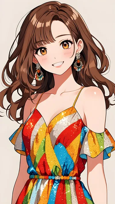 Sparkling sunny girl