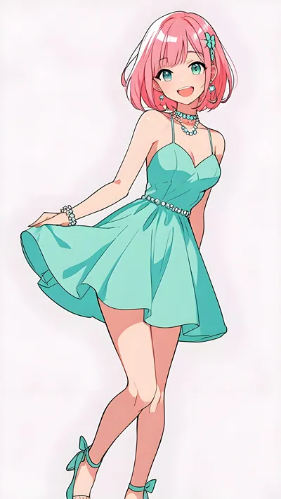 Joyful anime girl wallpaper 