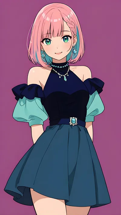 Joyful anime girl wallpaper 