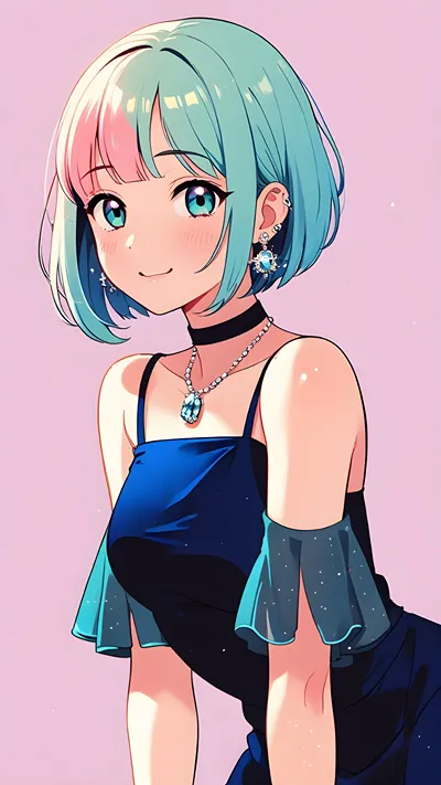 Joyful anime girl wallpaper 