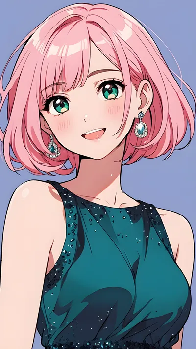 Cute smiling anime girl