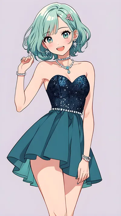 Cute posing anime girl 