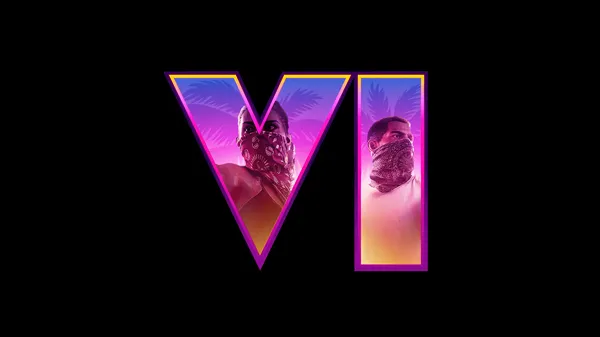 GTA 6 Logo OLED Wallpaper 5K