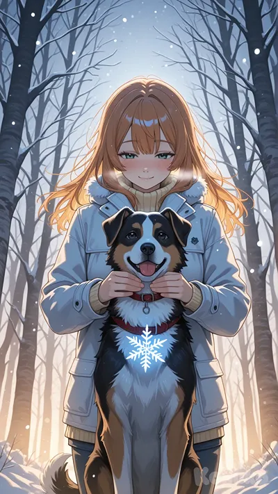 Winter with my dog 