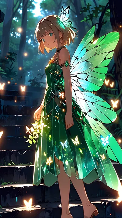 Beautiful fairy girl anime