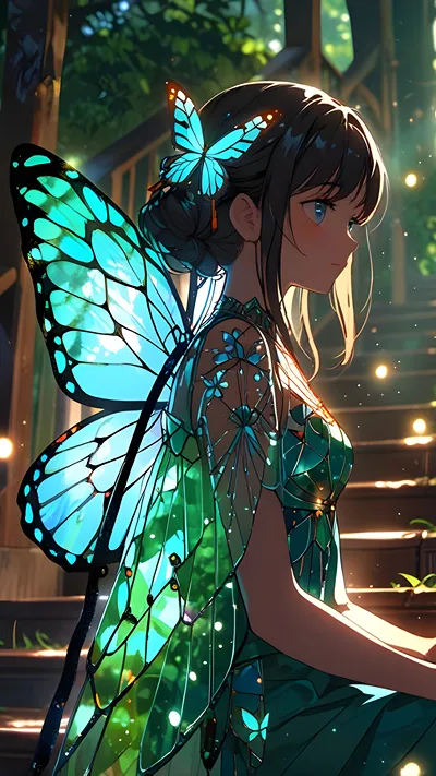 Beautiful fairy girl anime