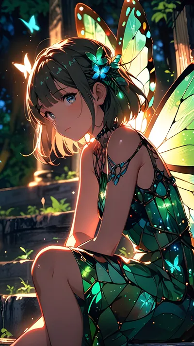 Beautiful fairy girl anime