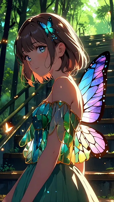 Beautiful fairy girl anime