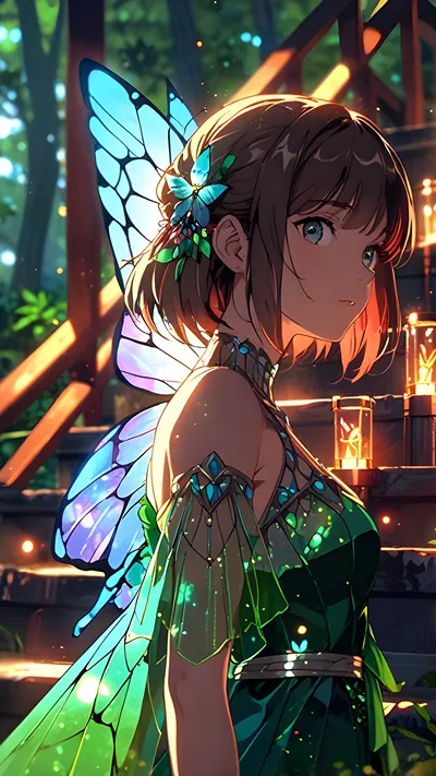Beautiful fairy girl anime