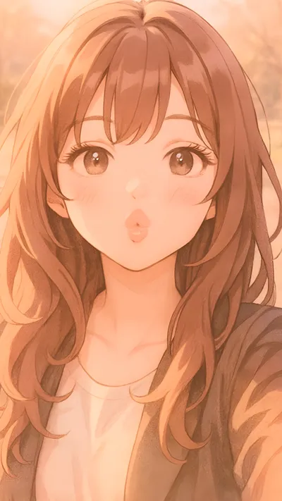 Beautiful girl blowing a kiss  