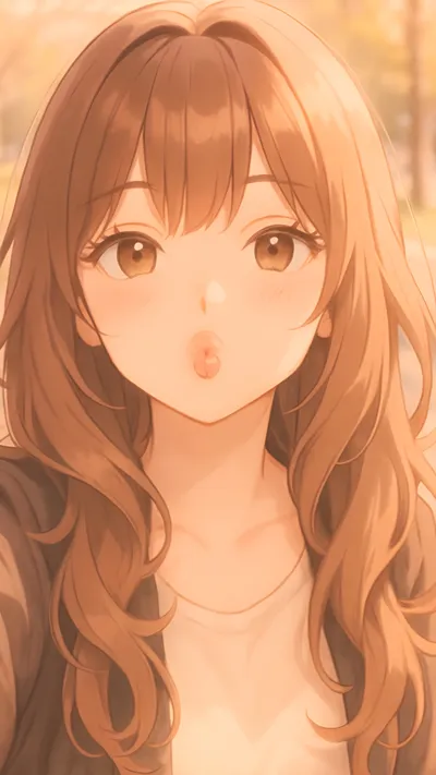 Beautiful girl blowing a kiss  