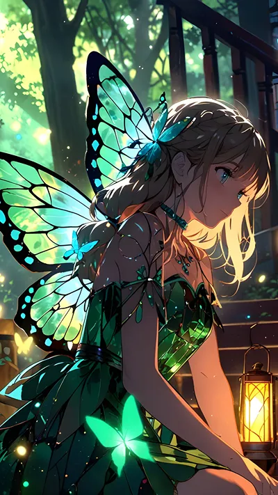 Beautiful fairy girl anime