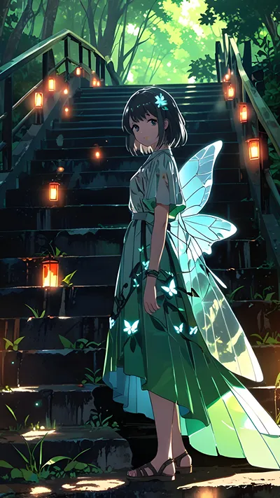 Beautiful fairy girl anime