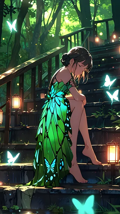 Beautiful fairy girl anime