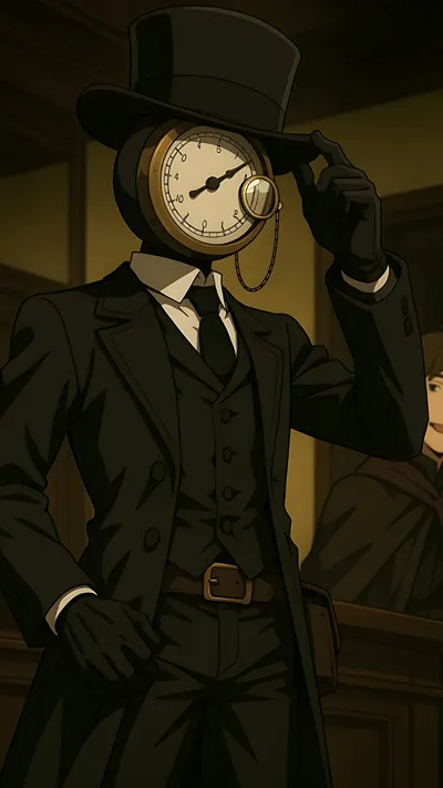 Clock head gentleman anime