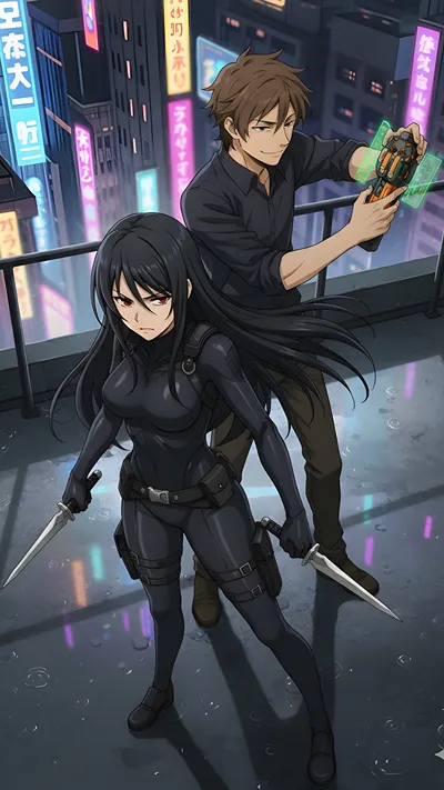 A spy girl and a hacker boy anime