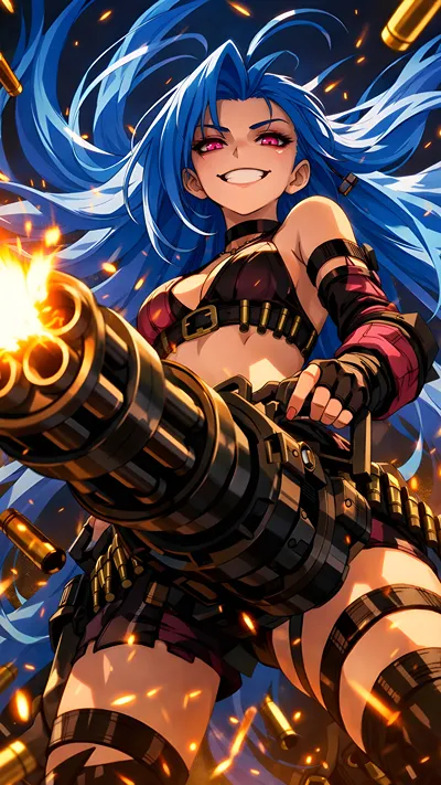 Arcane fan art of jinx into anime