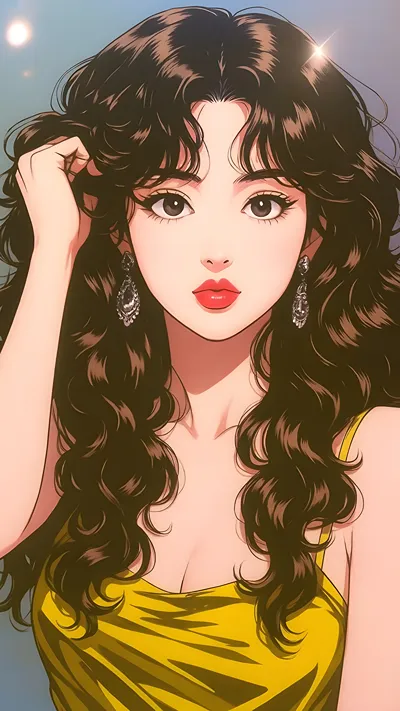 Beautiful fashionist girl anime