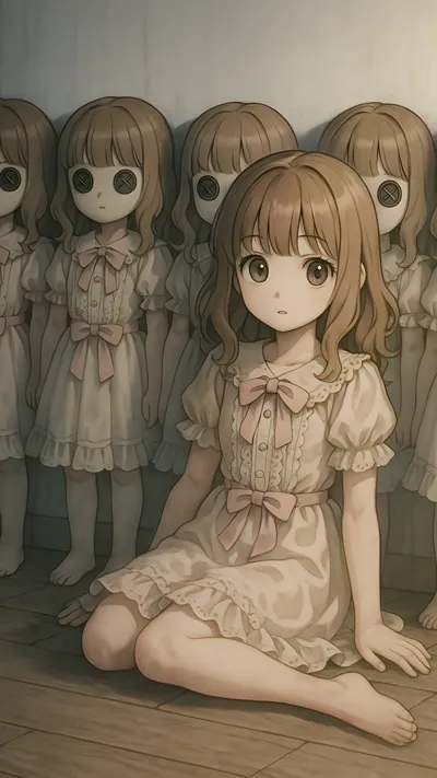 doll girl with identical figures anime 
