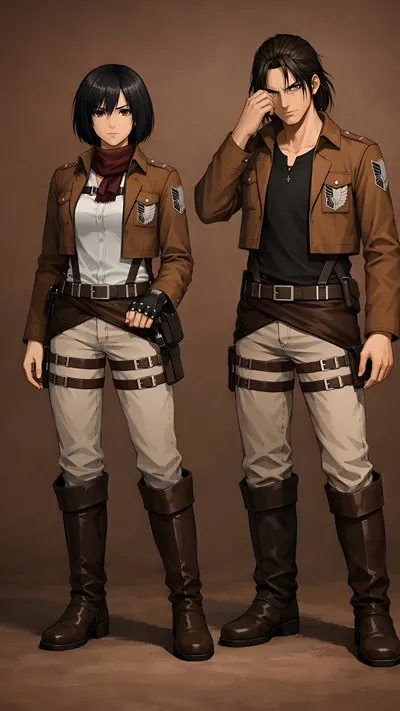 Anime swap clothes challenge of mikasa and erine