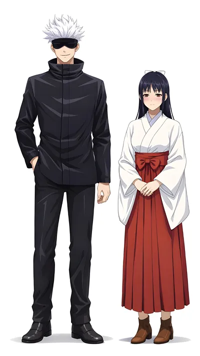 Anime swap challenge of gojo satoru and Utahime Iori