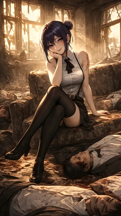 Reze in villain form (chainsaw man) fan art 