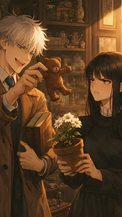 Anime fan art of gojo satouru and Utahime Iori  AI