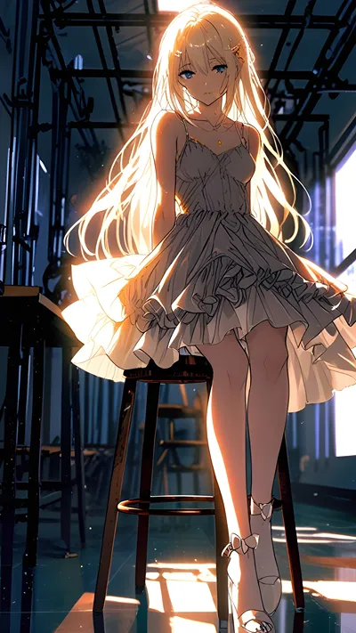 Anime blond hair girl Ai 