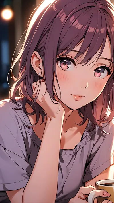 Girl in Lavender Evening Glow