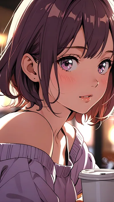 Girl in Lavender Evening Glow