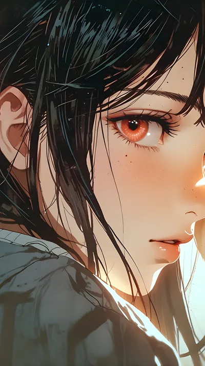 Anime girl in warm weather