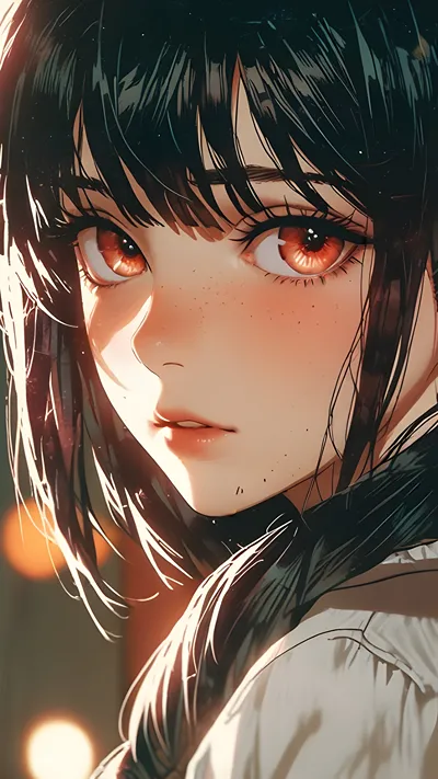 Anime girl in warm weather