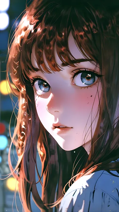 Beautiful anime girl with detailed eyes AI