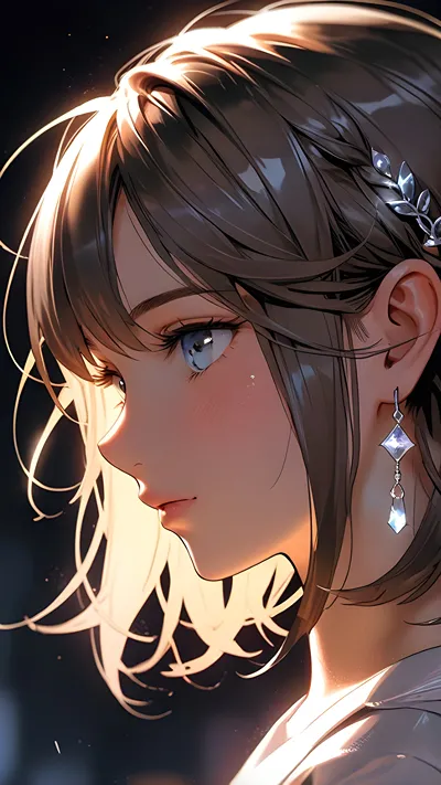 Anime beautiful girl with beautiful jewelry💎 ai