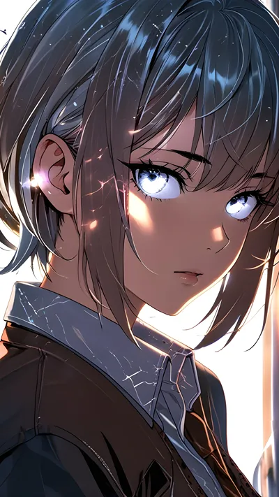 Anime girl with bob haircut