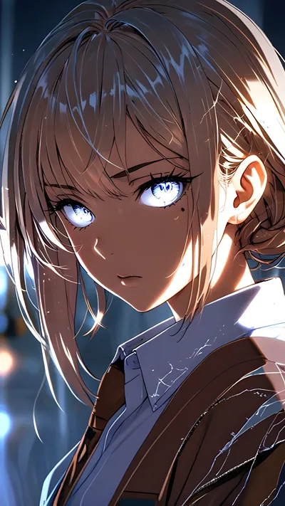 Anime girl with bob haircut ai