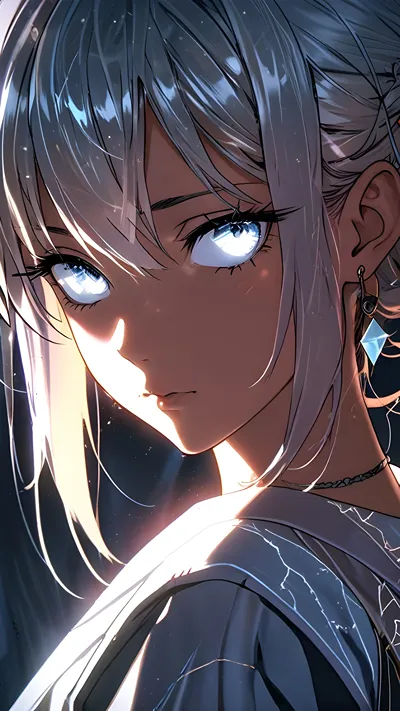 Anime beautiful Girl with attractive eyes ai