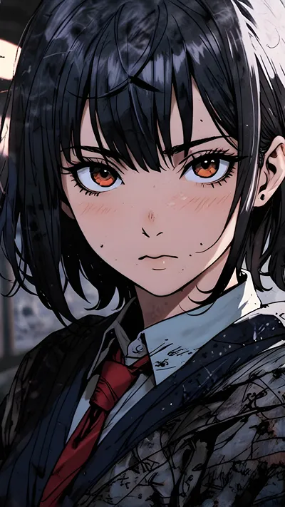 Anime beautifull girl with pretty hair ai