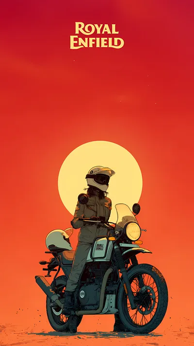 A woman on royal Enfield Himalayan