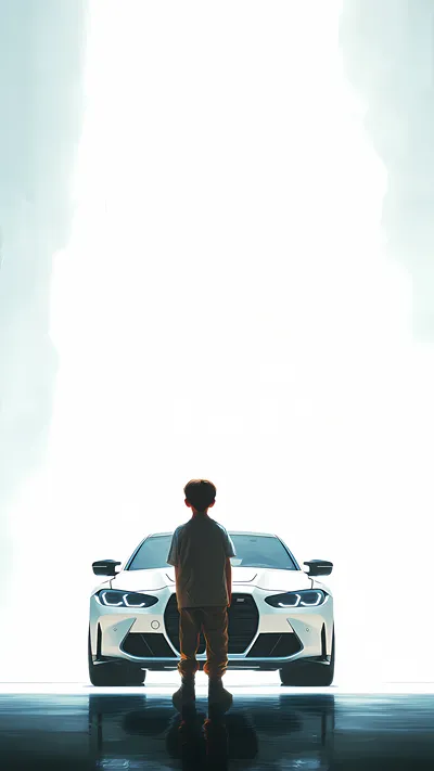 Boys car and bike wallpaper