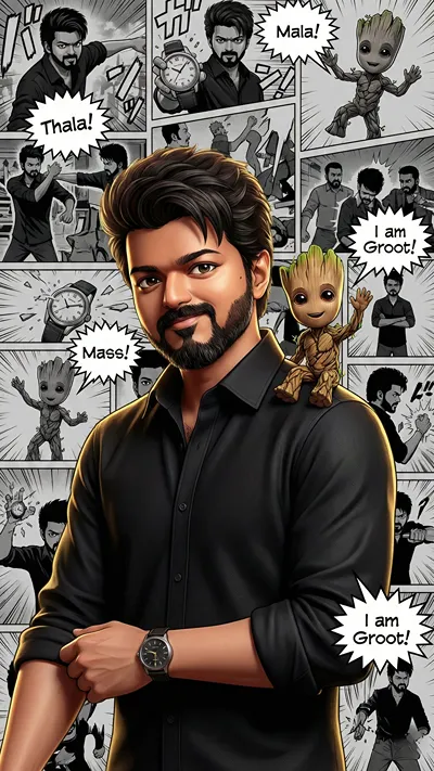 Mass Meets Cute Thala Style I Am Groot 💥🌱