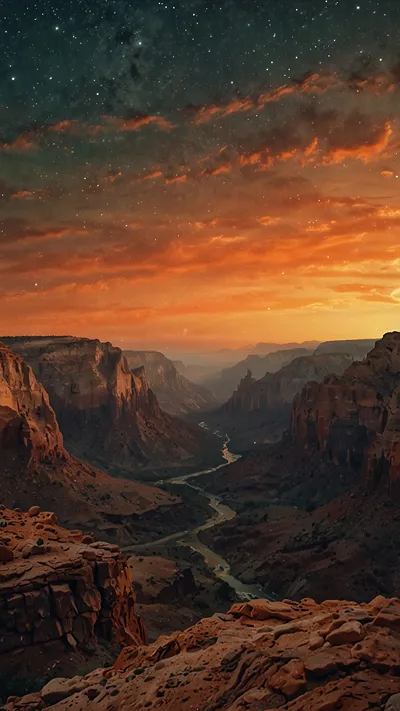 Cosmic Desert Sunset