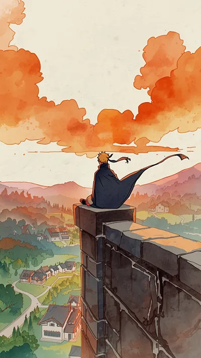 Naruto Watercolor Anime Art Wallpaper 