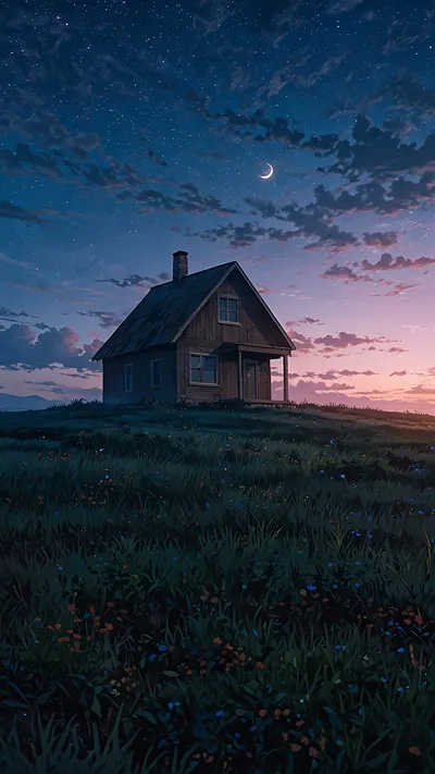 A quiet wooden countryside house