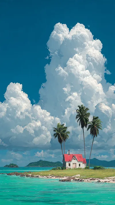 A tranquil tropical island Wallpaper