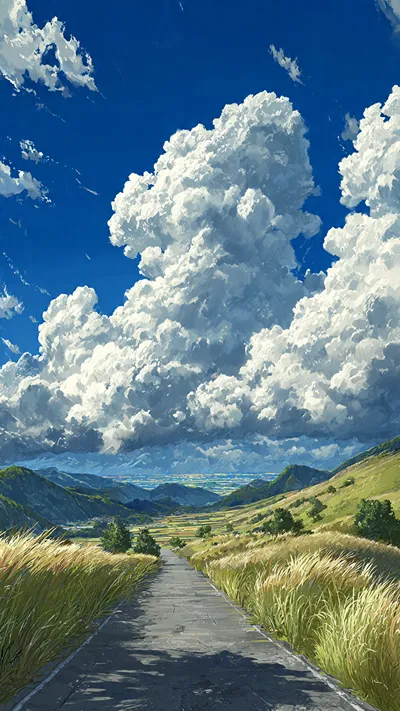 A winding farm road wallpaper