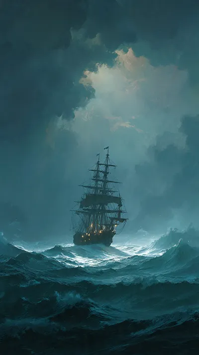 Stormy Ocean Ship Wallpapers
