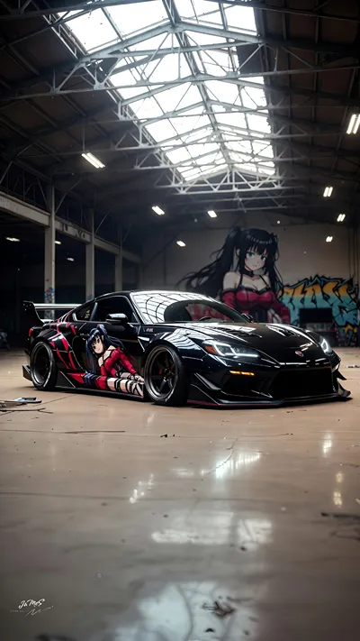 Black widebody beast Anime soul on the side